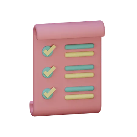 Shopping List  3D Icon