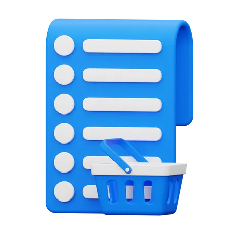 Shopping List  3D Icon