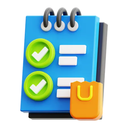 Shopping list  3D Icon