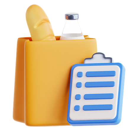 Shopping List  3D Icon