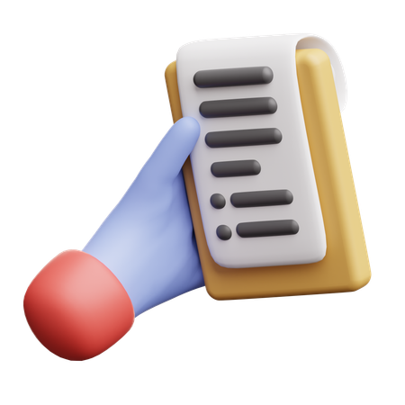 Shopping List  3D Icon