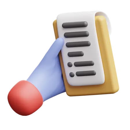 Shopping List  3D Icon