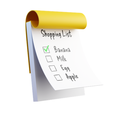 Shopping List  3D Icon
