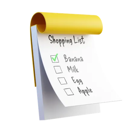 Shopping List  3D Icon