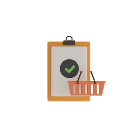 Shopping List  3D Icon