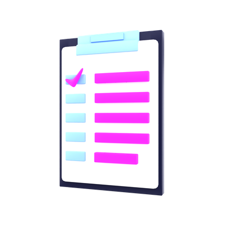 Shopping List  3D Icon