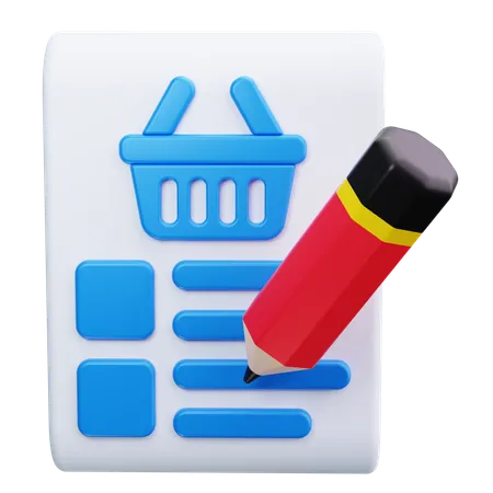 Shopping List  3D Icon