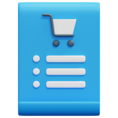 Shopping list  3D Icon