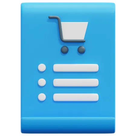 Shopping list  3D Icon