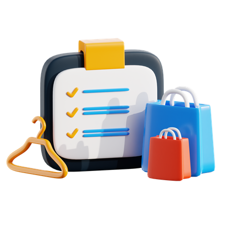 Shopping List  3D Icon