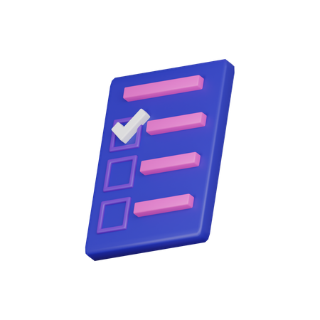 Shopping List  3D Icon