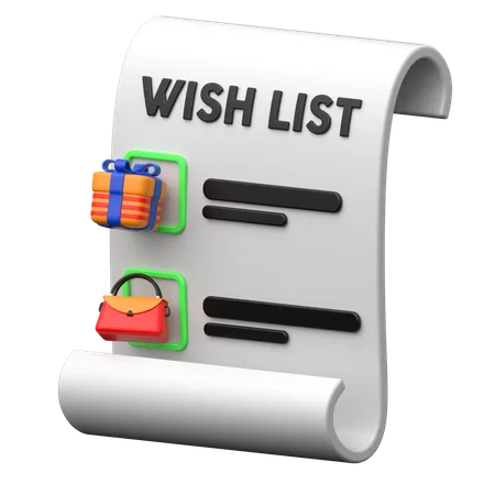 Shopping List  3D Icon