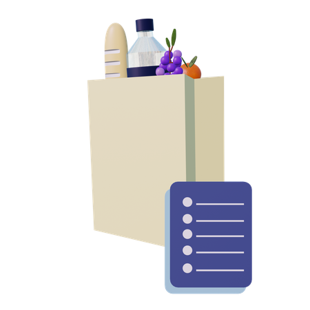 Shopping List  3D Icon