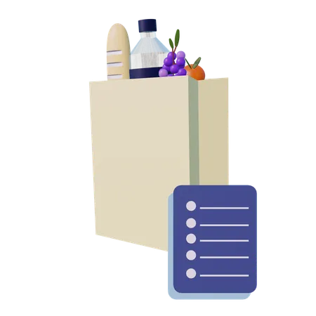 Shopping List  3D Icon