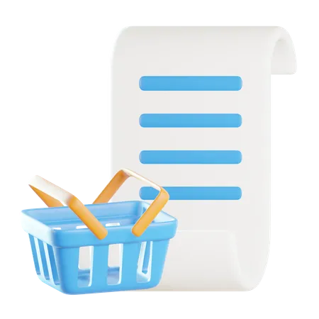 Shopping List  3D Icon