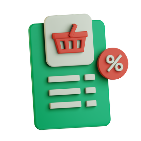 Shopping List  3D Icon