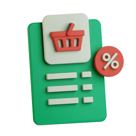 Shopping List  3D Icon