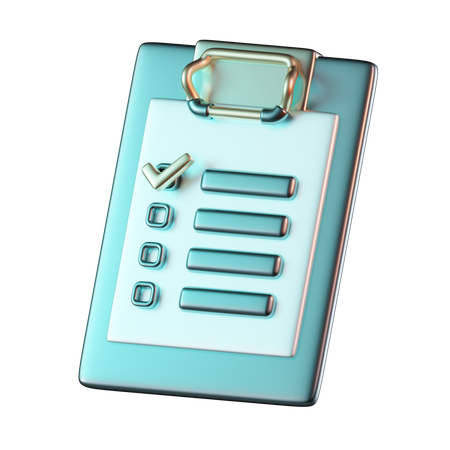 Shopping List  3D Icon
