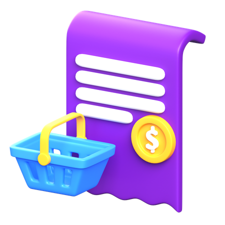 Shopping List  3D Icon