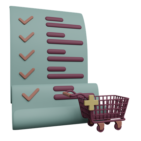 Shopping List  3D Icon