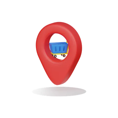 Shopping Location  3D Icon