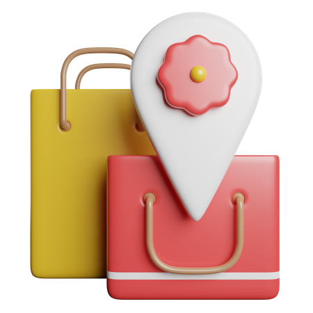 Shopping Location  3D Icon