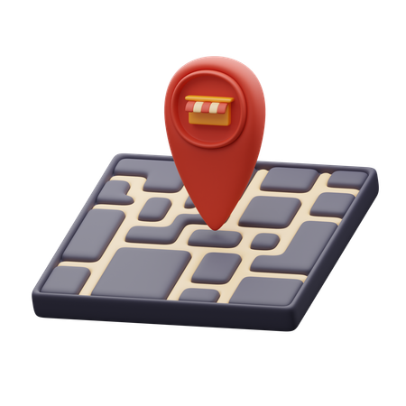 Shopping Location  3D Icon