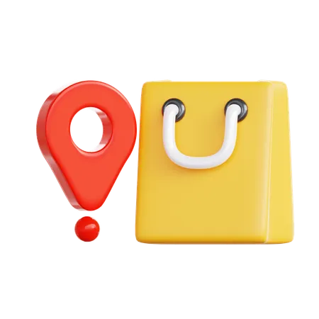 Shopping Location  3D Icon