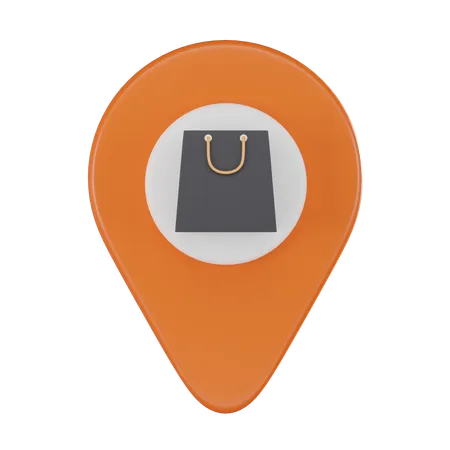 Shopping Location  3D Icon