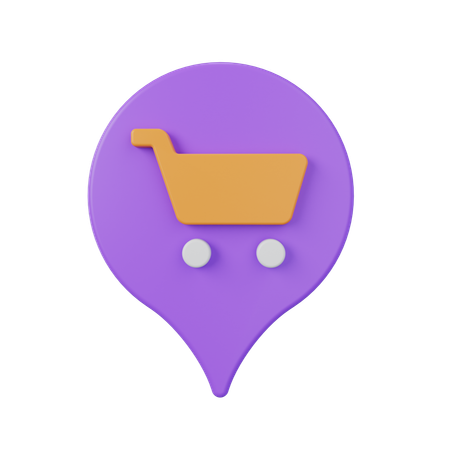 Shopping Location  3D Icon