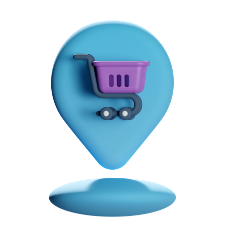 쇼핑 위치 핀  3D Icon