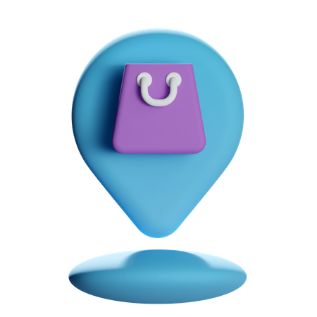 쇼핑 위치 핀  3D Icon