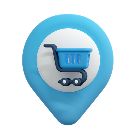 ショッピング場所ピン  3D Icon