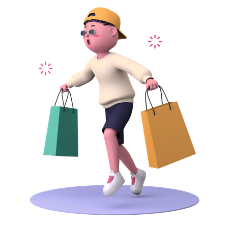 Shopping Love  3D Illustration