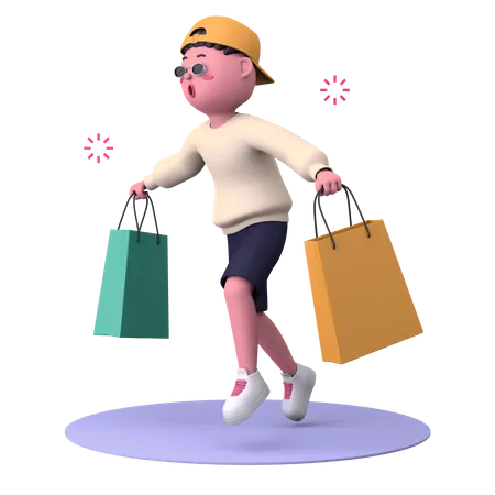 Shopping Love  3D Illustration