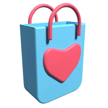 Shopping Love  3D Illustration
