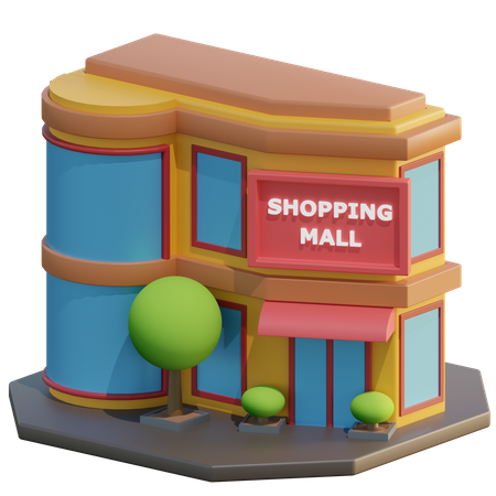 Shopping Mall  3D Icon