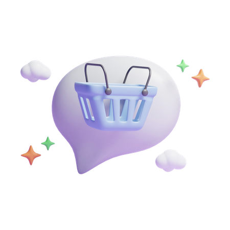 Shopping Message  3D Icon