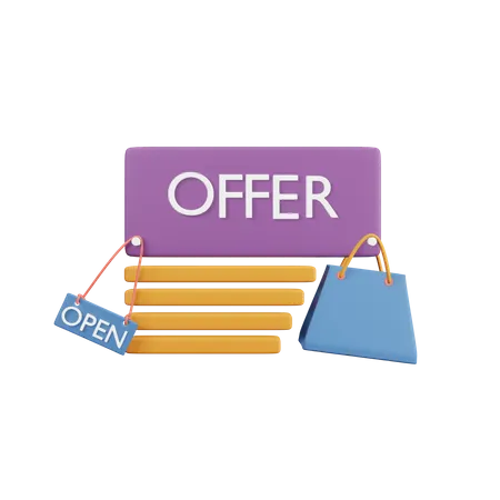 Shopping Offer  3D Illustration