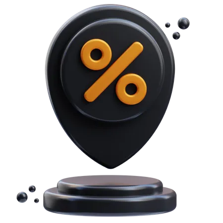 Shopping Offer Location  3D Icon