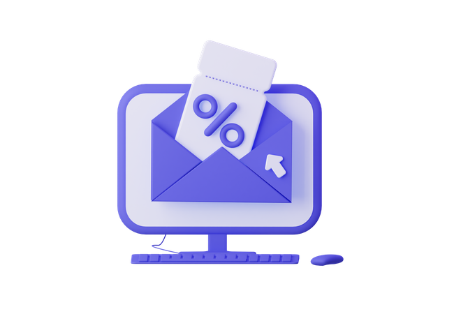Shopping offer mail  3D Icon