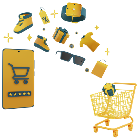 Shopping Online  3D Icon