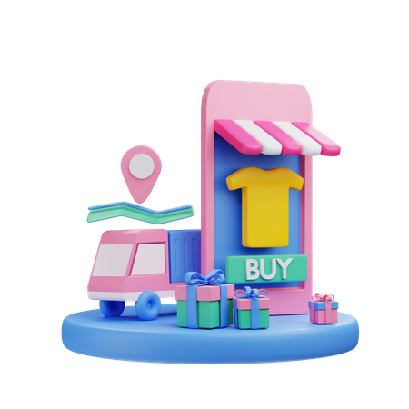 Shopping order delivery  3D Icon