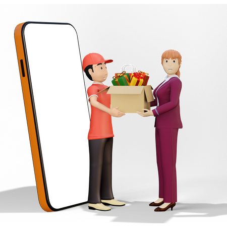 Shopping order delivery  3D Illustration