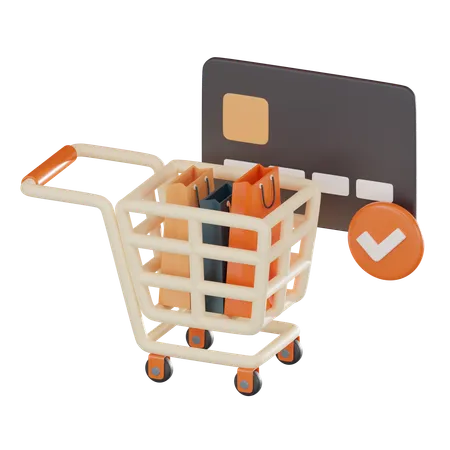 Paiement des achats  3D Icon