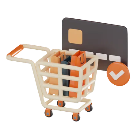 Digital Marketing With This Vibrant 3 D Icon Representing Online Buying And Payment 3 D Render Illustration 3D Icon