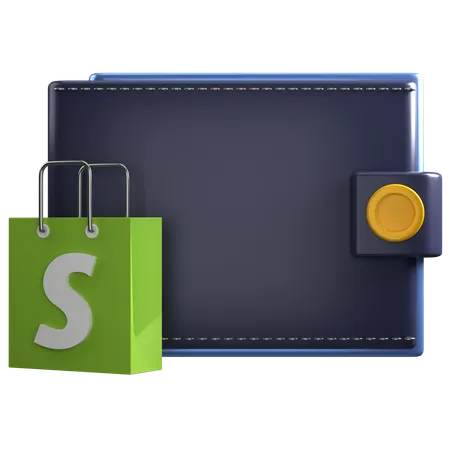 3 D Render Shopify Payment Illustration 3D Icon