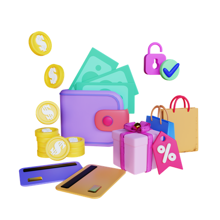 Shopping Payment  3D Icon