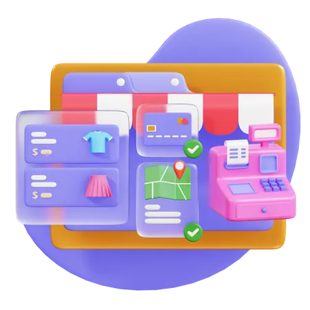 Shopping Payment  3D Illustration