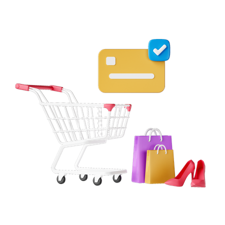Shopping Payment  3D Illustration